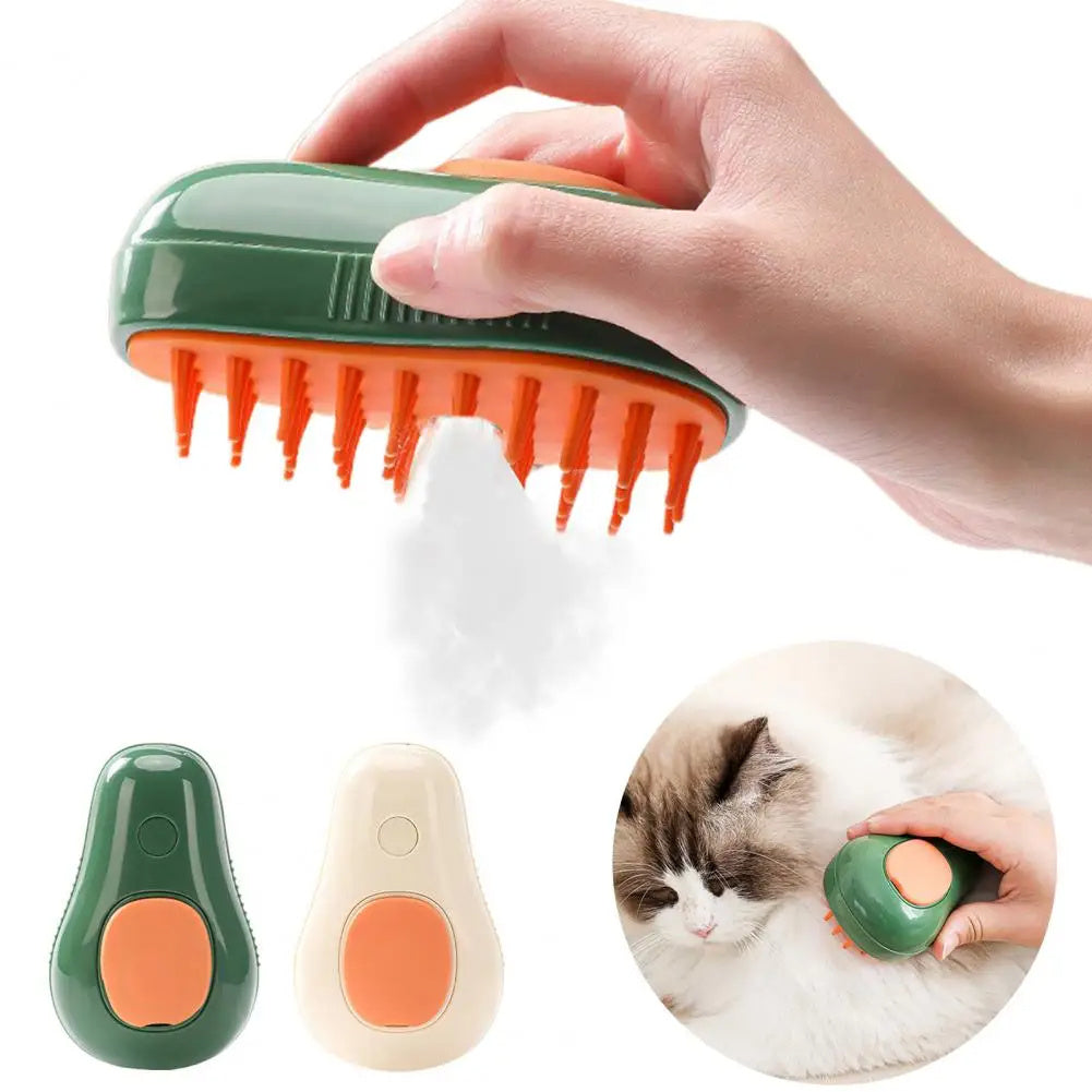 Avocado-Shaped Pet Steam Brush