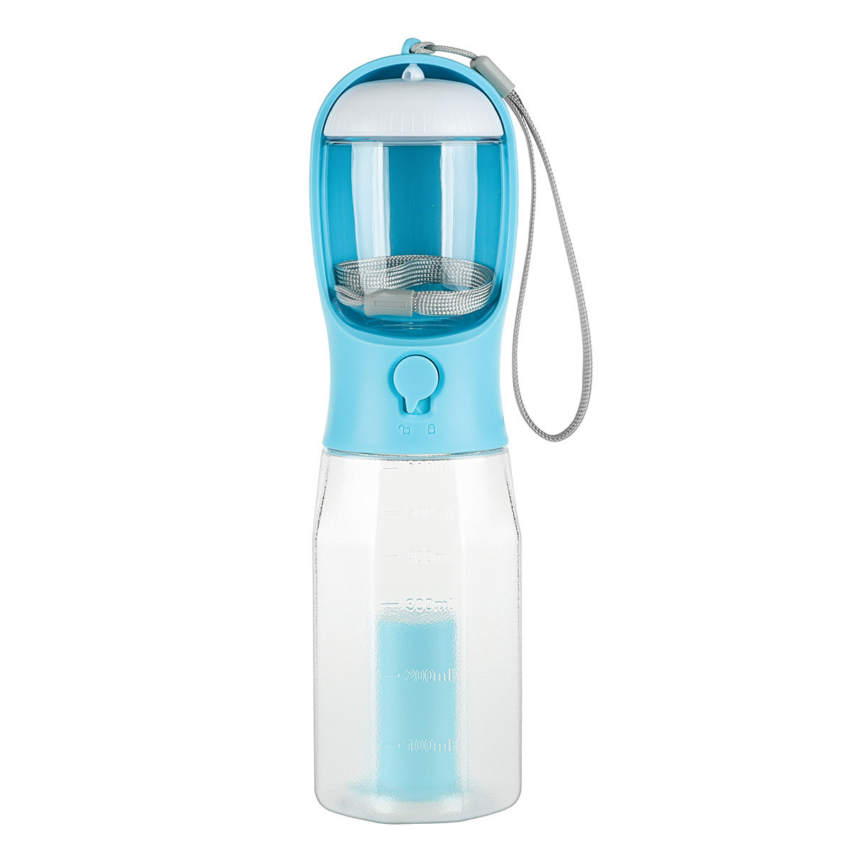 Portable 3-in-1 Pet Water Bottle – Feeder, Drinker & Poop Bag Dispenser