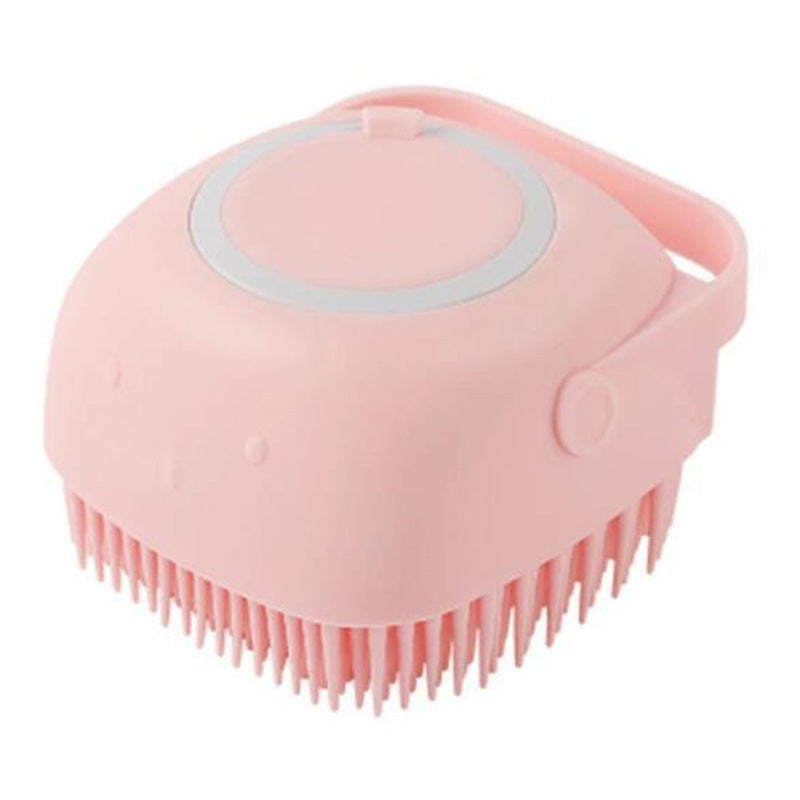 Pet Bath Brush with Shampoo Dispenser - 2-in-1 Dog Cat Grooming Massage Tool