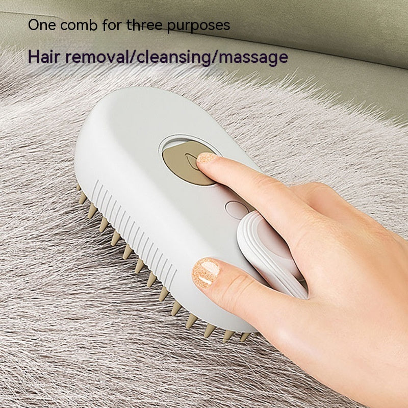 3-in-1 Cat Steam Grooming Brush & Massage Comb