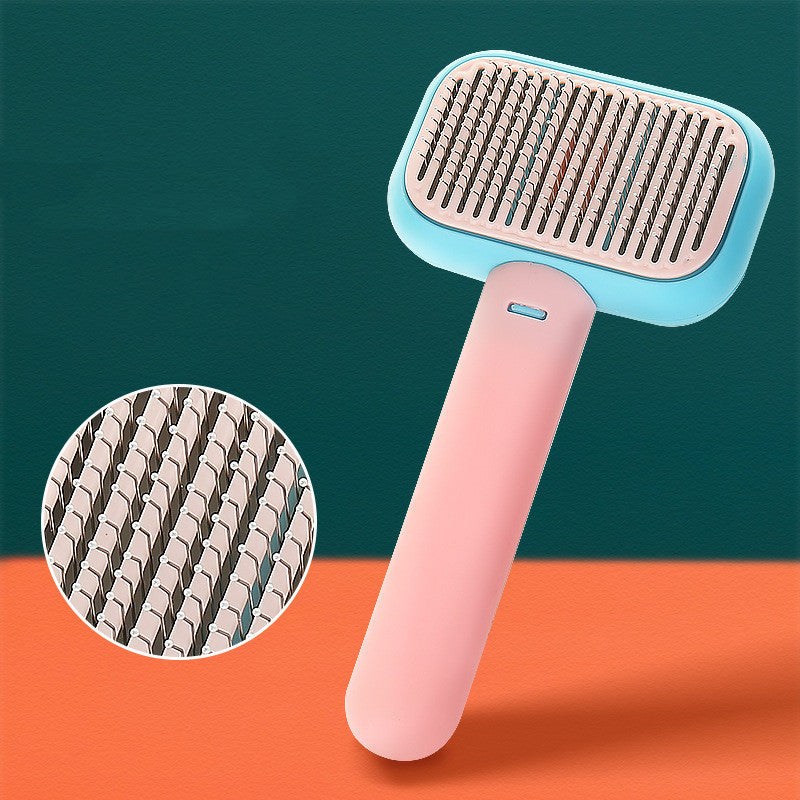 Dog Cat Grooming Comb - Gentle Knot Remover & Massage Brush for Long Haired Pets