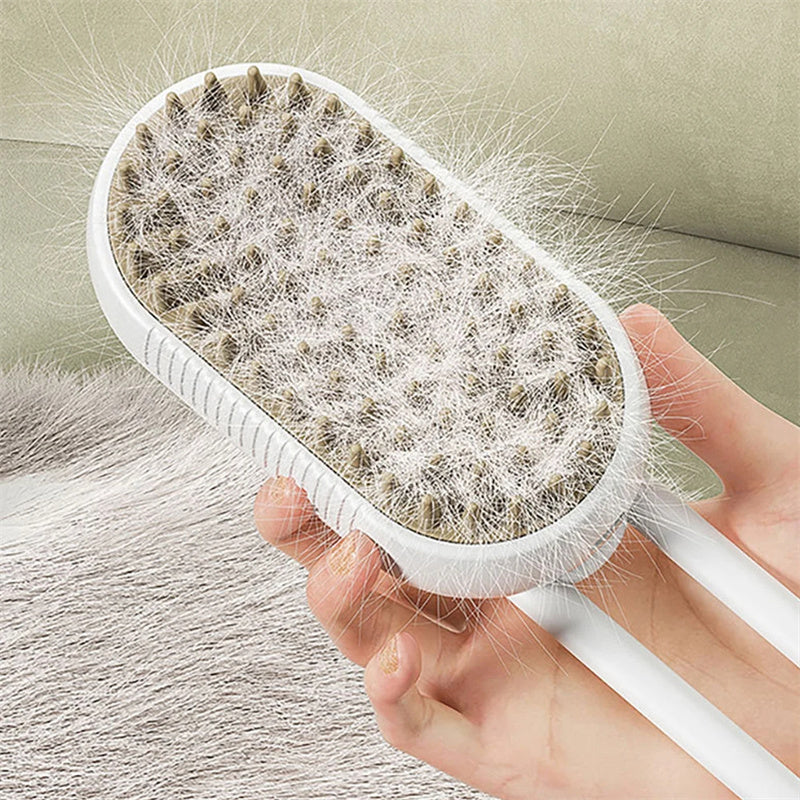 3-in-1 Cat Steam Grooming Brush & Massage Comb